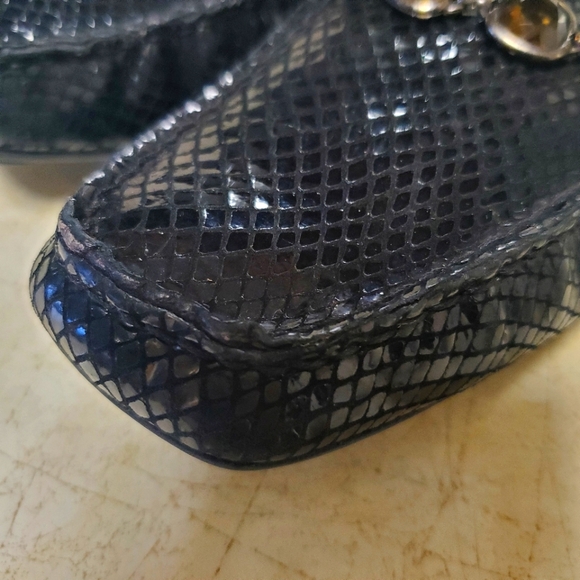 Stuart Weitzman Jewel & Leather Comfort Loafer Flat Python - Picture 10 of 14